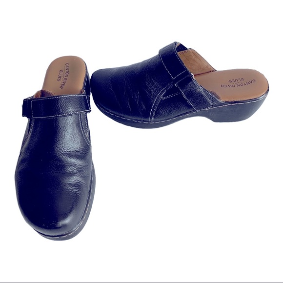 Canyon River Blues Leather Clogs Sz 8 - Picture 6 of 10